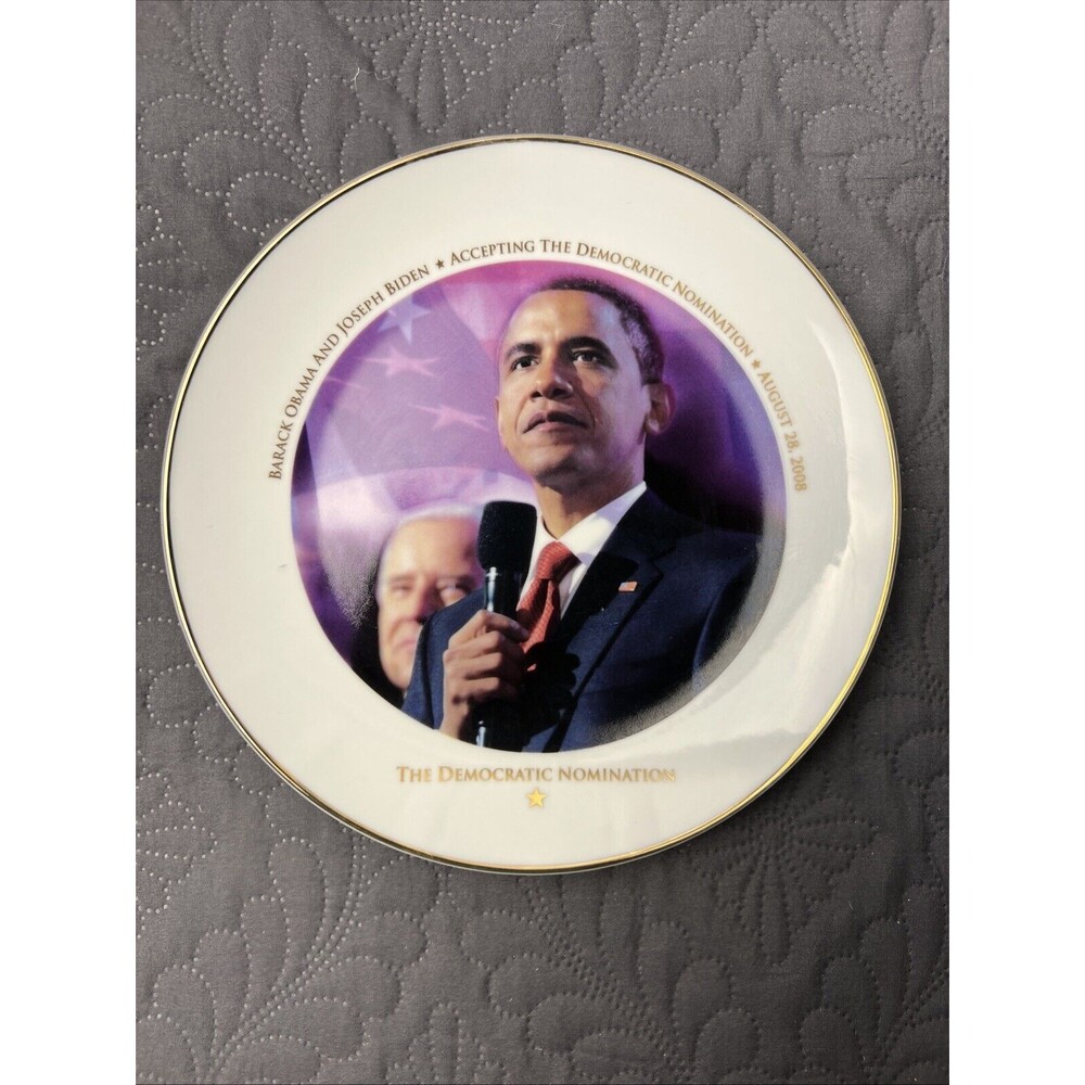 The American Historic Society Nomination President Obama + Joe Biden Plate 2008